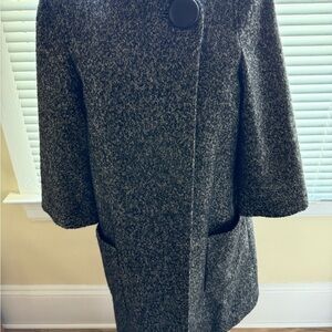 Women's Black Tweed Coat